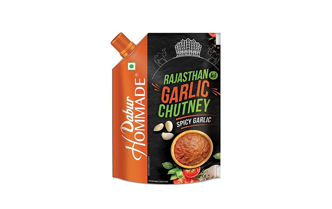 Dabur Homemade Rajasthan Ki Garlic Chutney Spicy Garlic   Pouch  200 grams